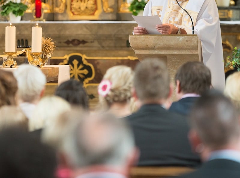 Churchgoers provide an example of religion and culture