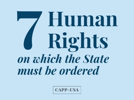 This infographic breaks down the 7 human rights the State must ensure as taught by Catholic social teaching