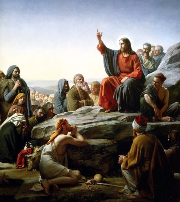 Jesus teaches the Sermon on the Mount